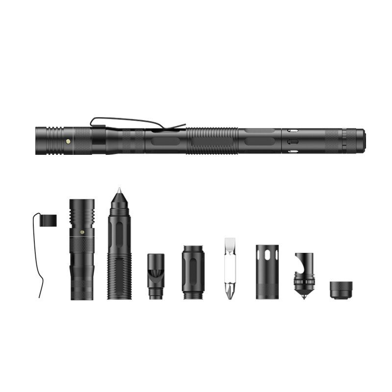 💯[in stock]💯Multitool Self Defense Pen Tactical Aluminum Screwdriver Corkscrew Protect