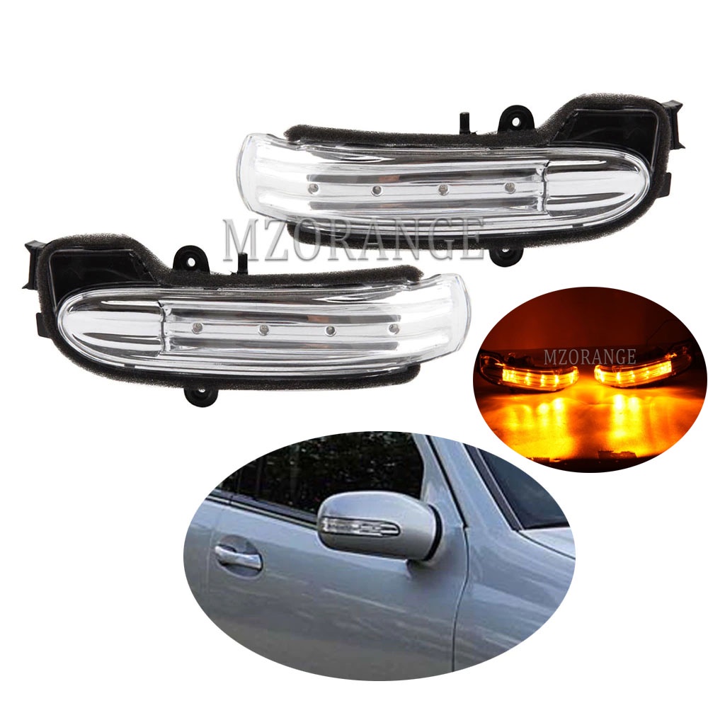 Dtangor Sequential Mirror Turn Signal Light Indicator For Mercedes Benz W204 (2008-2010) – Smoked Lens, Black Housing, LED