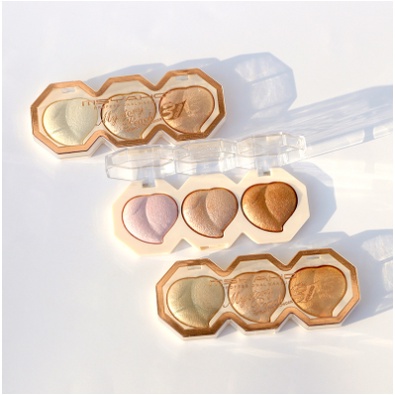 Blush And Highlighter Palette Face Highlighter Powder - 3 Colors ...