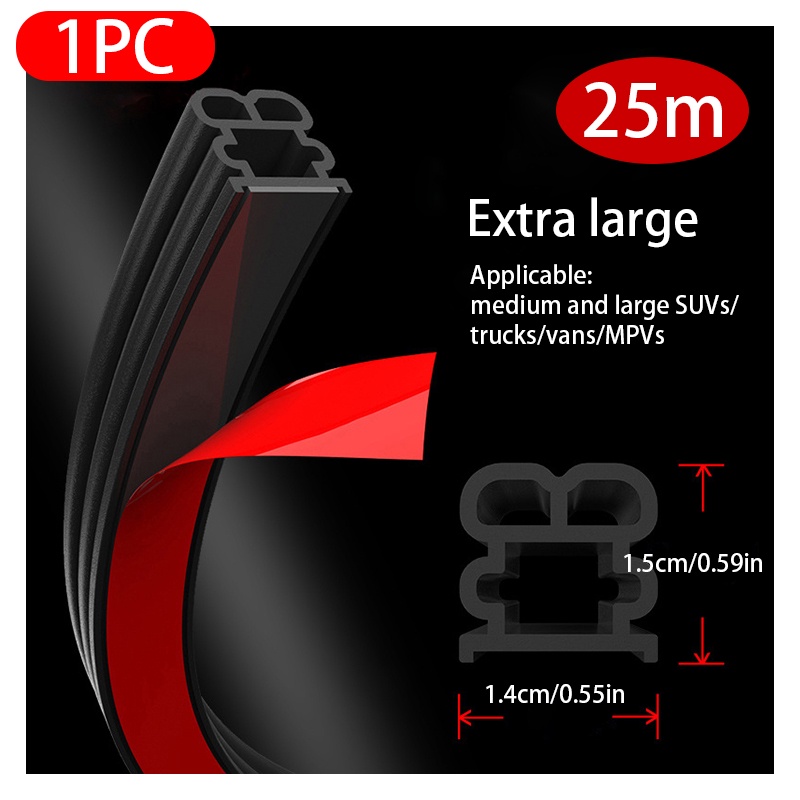 3M Big-D Car Door Seal Strips Rubber Edge Sealing Trim Weatherstrip Pr – Euro E-Store - Foto 9