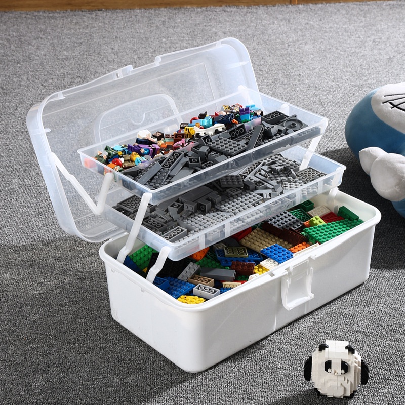 LEGO Storage Box with Lid for Kids Toys Building Blocks Puzzle Pieces