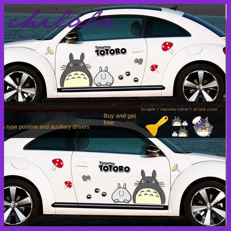 Motorcycle Car Sticker Keperibadian kreatif pelekat kereta Totoro