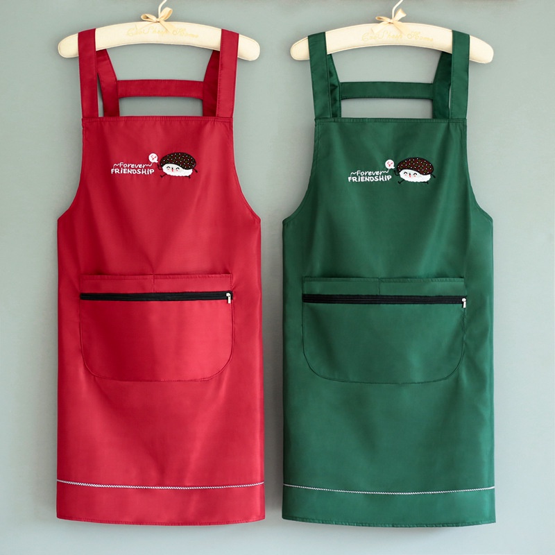 Kitchen Apron Water Proof Chef Apron Kitchen Cotton Apron Hang Neck ...