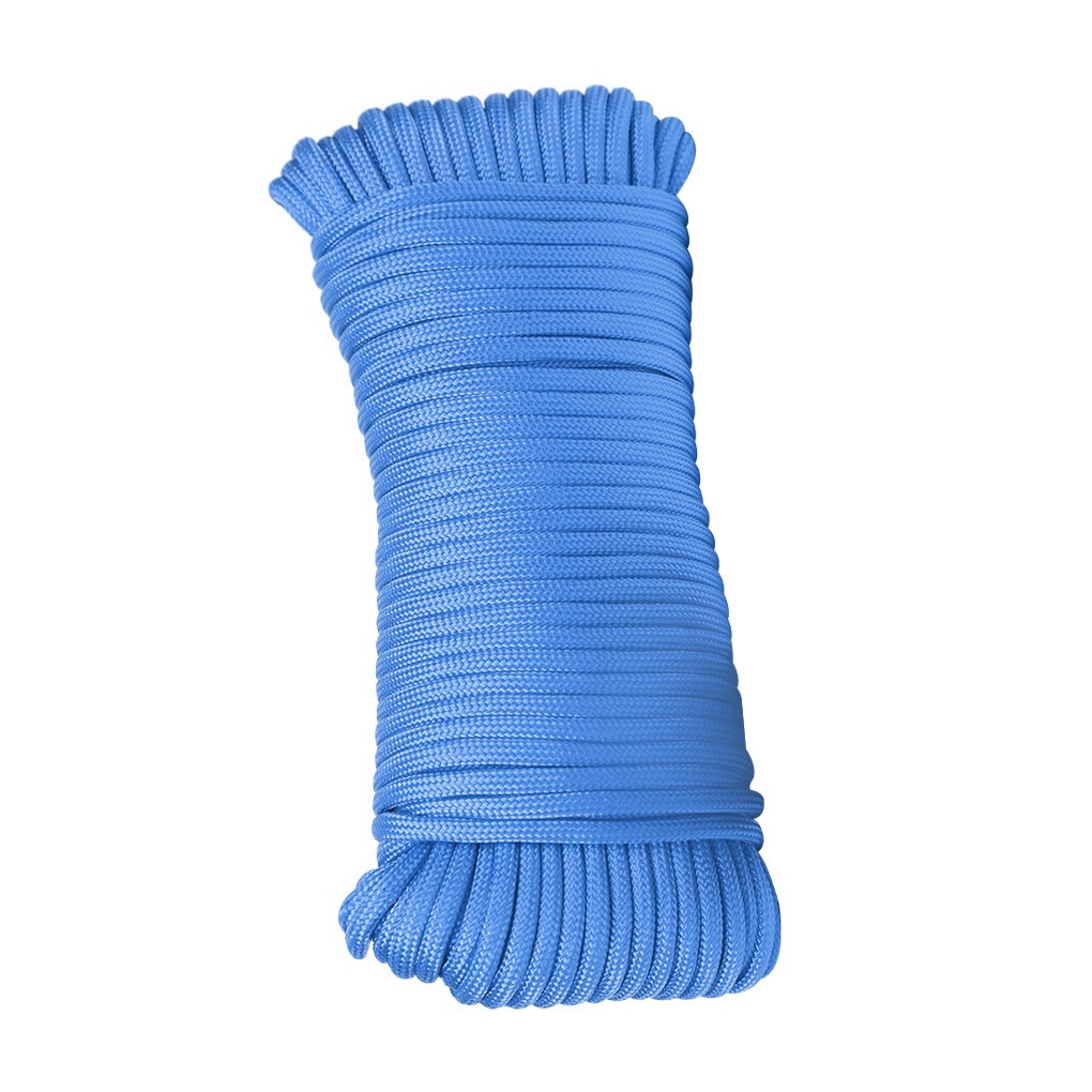 50M Outdoor Climbing Safety Rope 4mm Flexible 9core Survival Strength