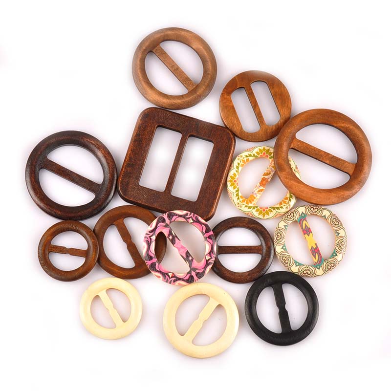 Wooden Ring Round Belt Buckle For Bag Accessories Apparel Ornaments ...