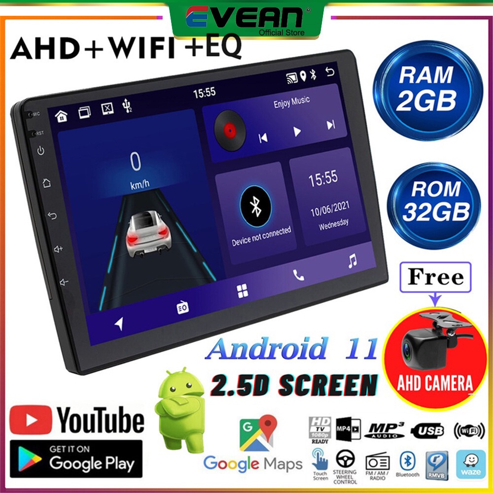 Evean [2G+32G ]7''/9''/10.1'' Inch Double 2 din Car Bluetooth Radio Car