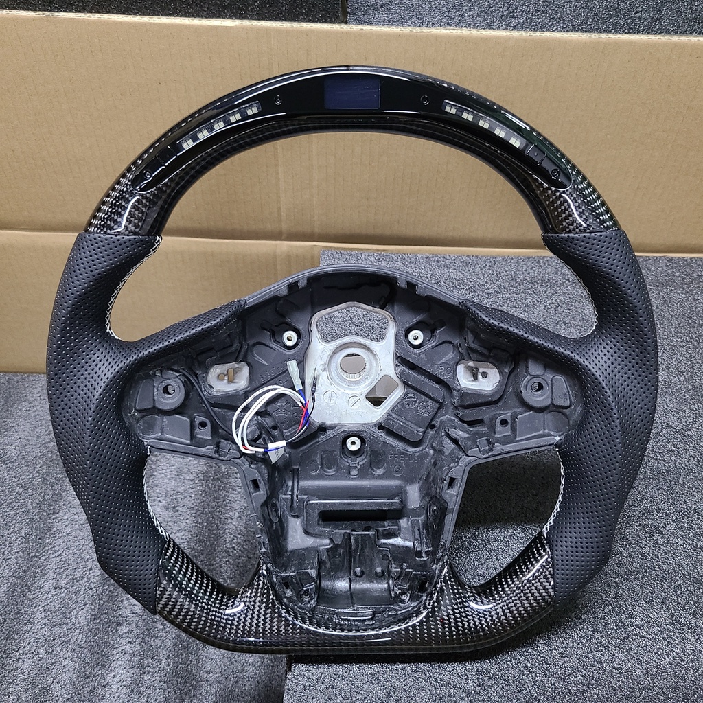Carbon Fiber & Nappa Leather Racing Steering Wheel For Ford Mustang 2018-2022 (V6, EcoBoost, GT, Shelby GT350/R)