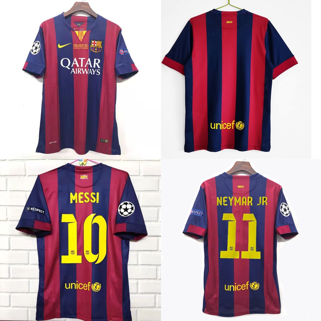 retro 14-15 Barcelona basa messi nermar jr soccer jersey football shirt ...