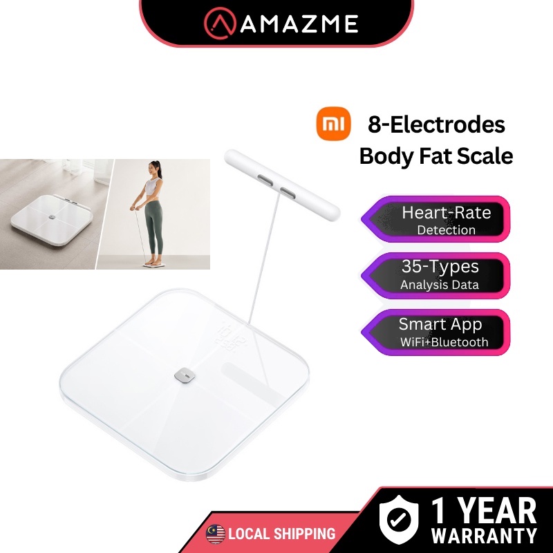 [ Original ] Xiaomi 8-Electrode Body Fat Scale Wi-Fi + Bluetooth Smart ...