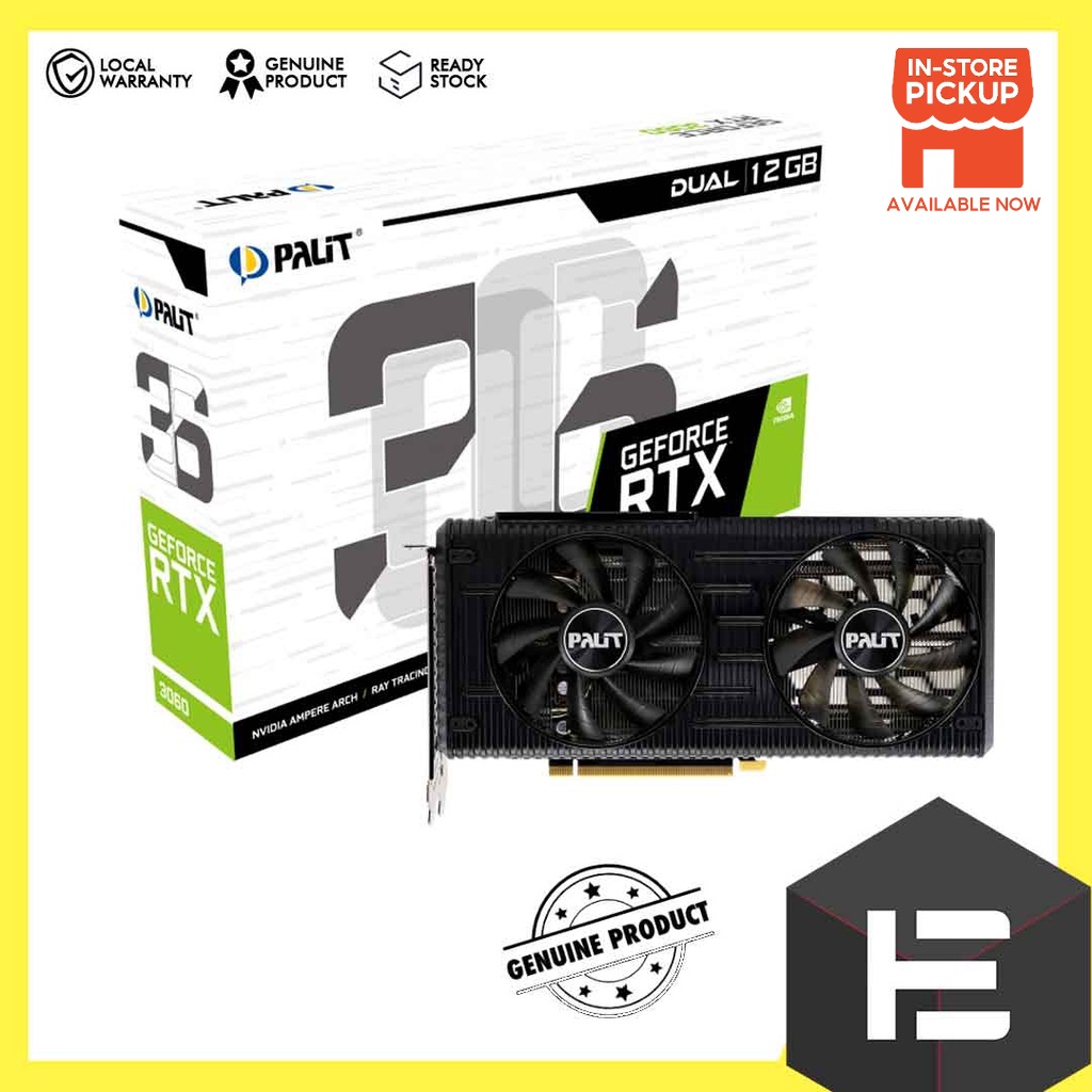 PALIT GeForce RTX 3060 Dual 12GB GDDR6 # NE63060019K9-190AD-V2