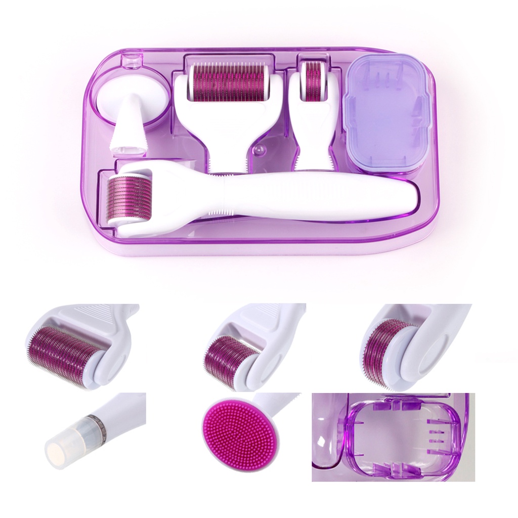[Malaysia Warranty] 6 IN 1 Pro Derma Roller Kit Titanium Microneedling ...