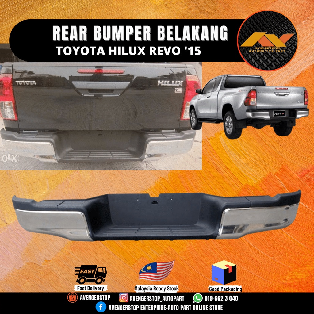 TOYOTA HILUX REVO 2015 2020 GUN125 REAR BUMPER BELAKANG NEW HIGH ...
