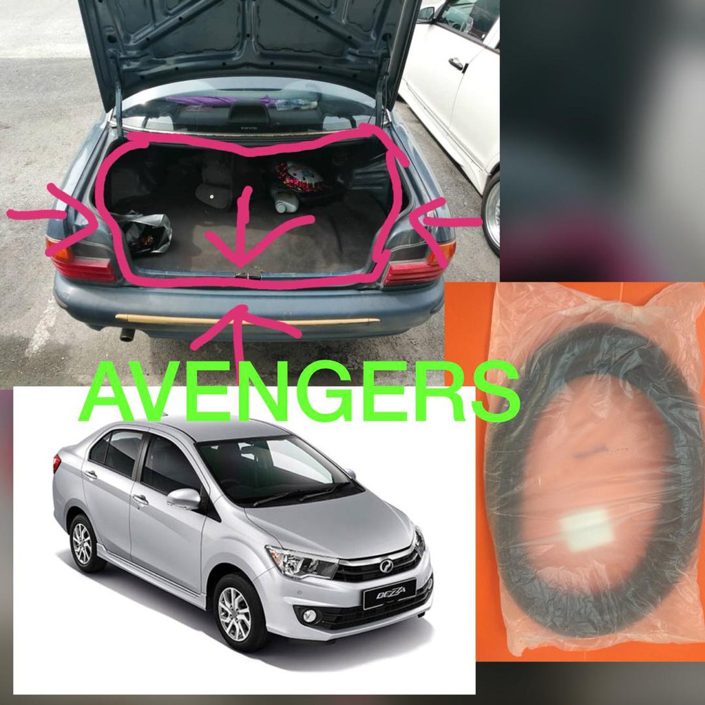 PERODUA BEZZA 2016 REAR BONNET RUBBER BELAKANG BONNET GETAH | Shopee ...