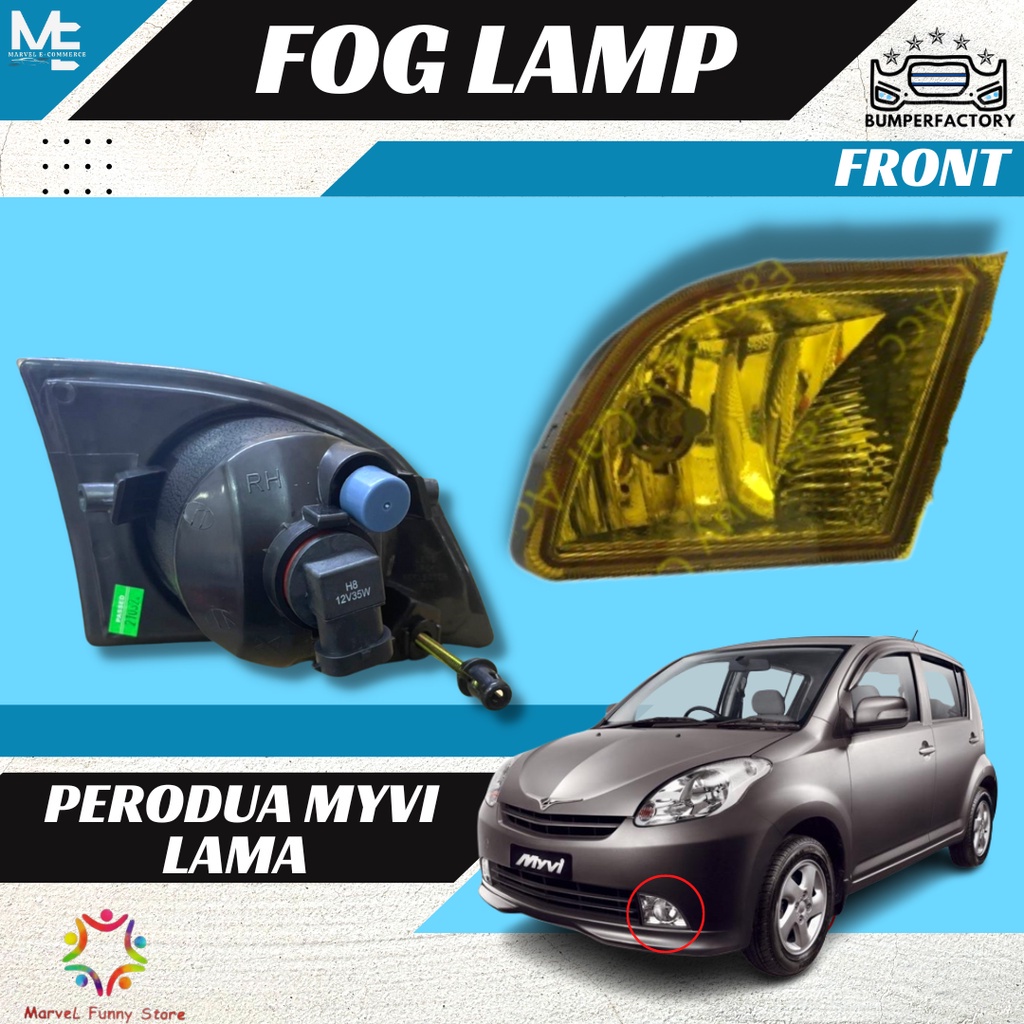 Perodua Myvi Old 2005 Original Fog Lamp Bumper Lamp Light With Free