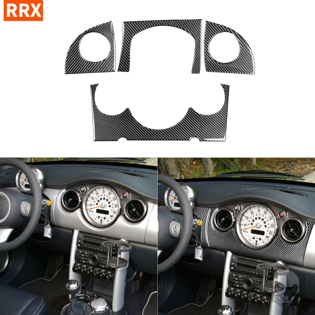 Instrument Dashboard AC Panel Frame Carbon Fiber Sticker For MINI