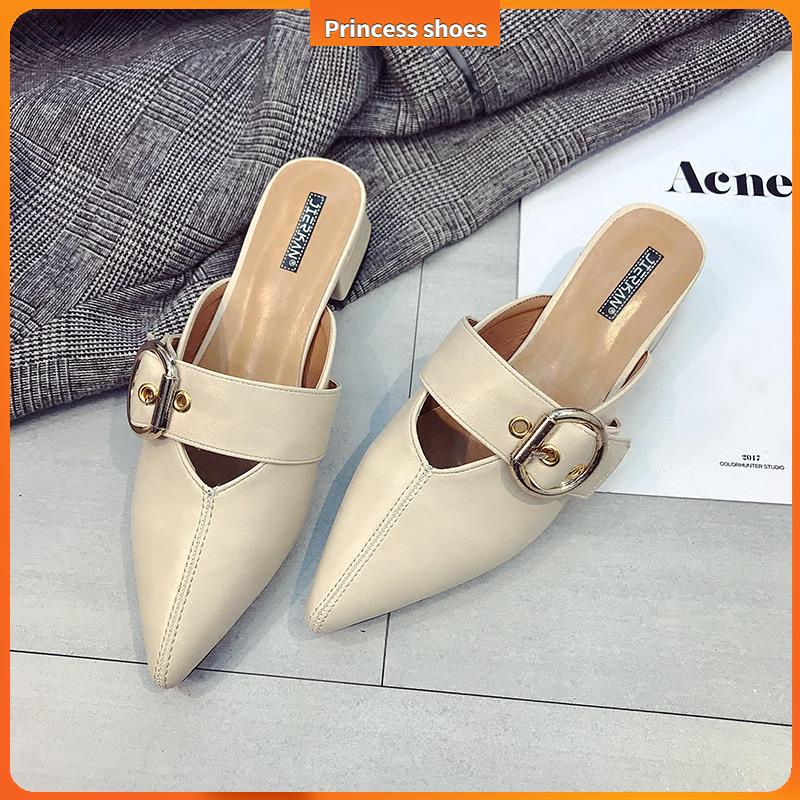 Social Slippers Women Summer 2023 New Style Pointed Versatile Low ...