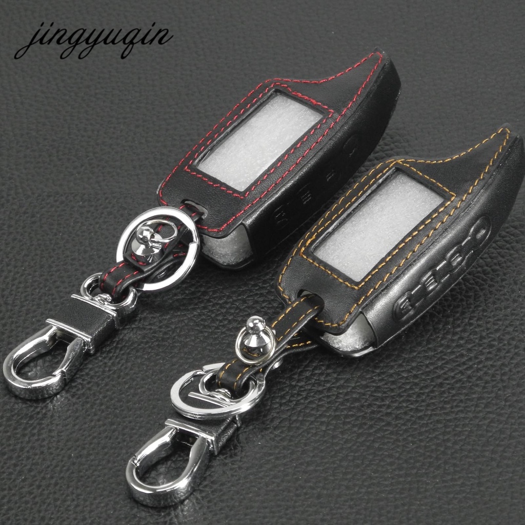 jingyuqin Leather Alarm Remote Keychain Case for Scher Khan For Scherkhan Magicar 5 6 M5 M6