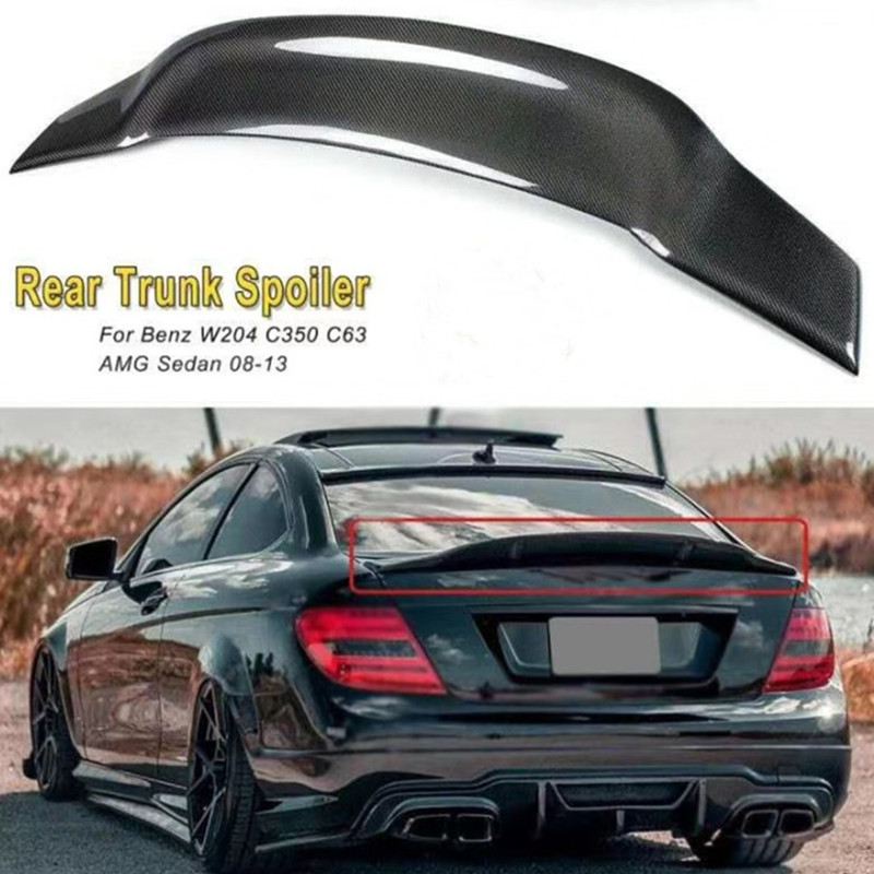 Mercedes W204 Renntech Style Spoiler Carbon Fiber R Style Spoiler For