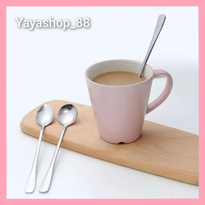 Stainless Still Long Spoon Handle Coffee Stirring Spoon | Shopee Malaysia