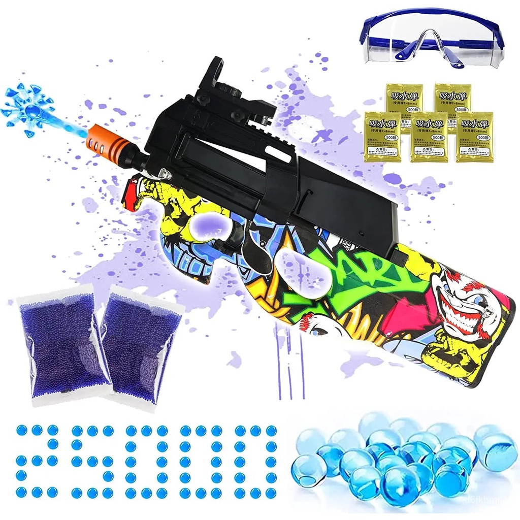 P90 Electric Gel Splatter Automatic P90 Shooting Gun Toys Gellet for ...