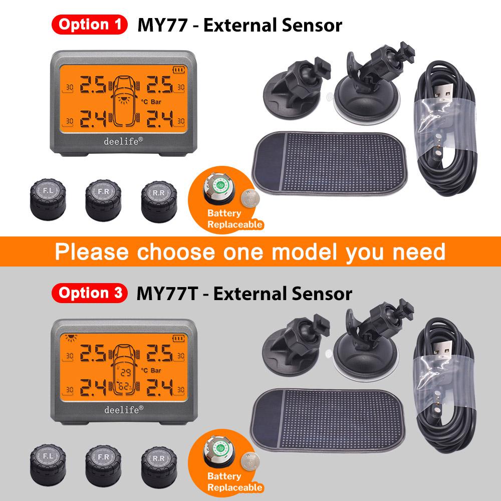 New Arrivaldeelife Tpms Solar Tyre Pressure Monitoring Control System With Wheel Tire Sensor