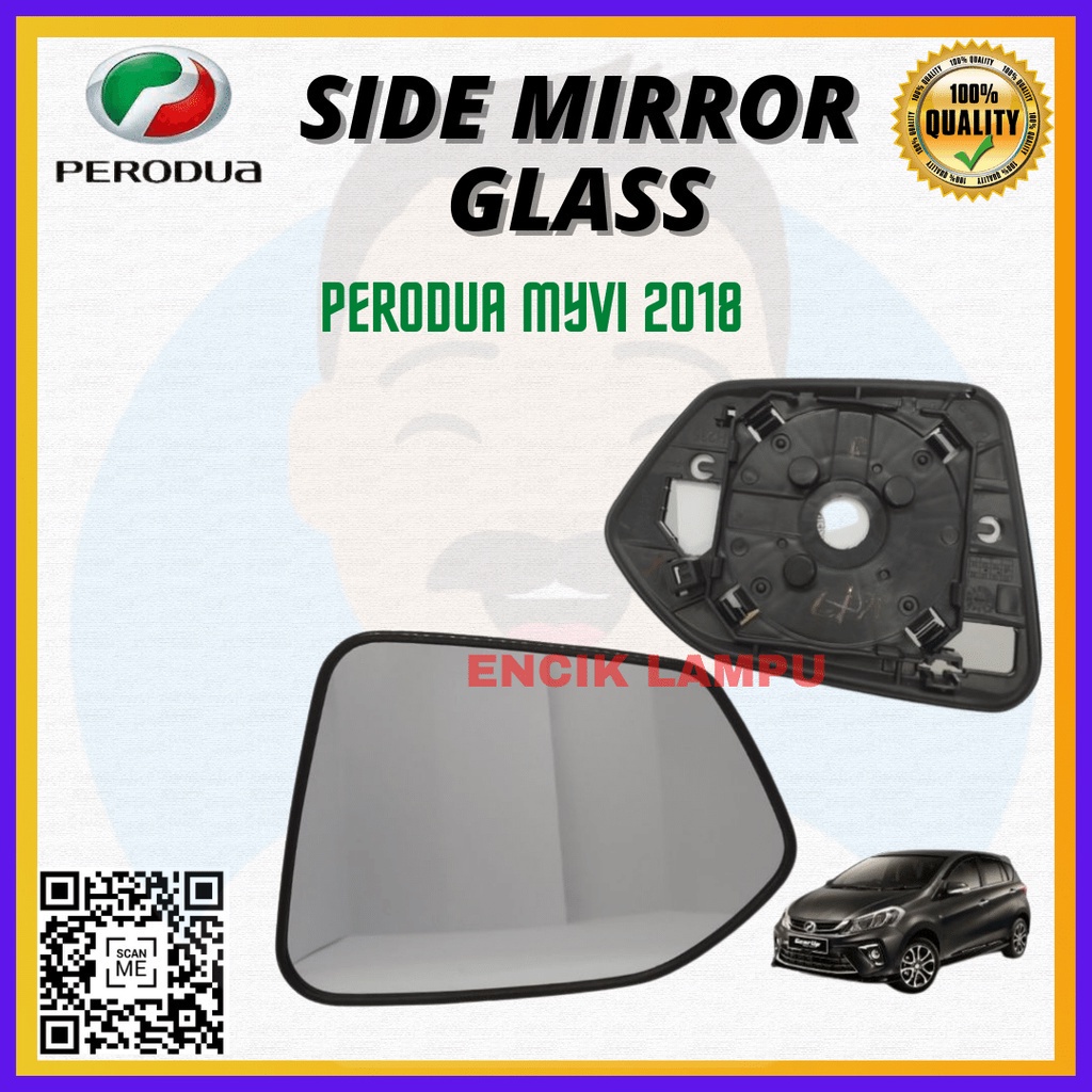 Perodua Myvi 2018 - 2023 Side Mirror Glass Cermin Sisi Tepi 100% New ...