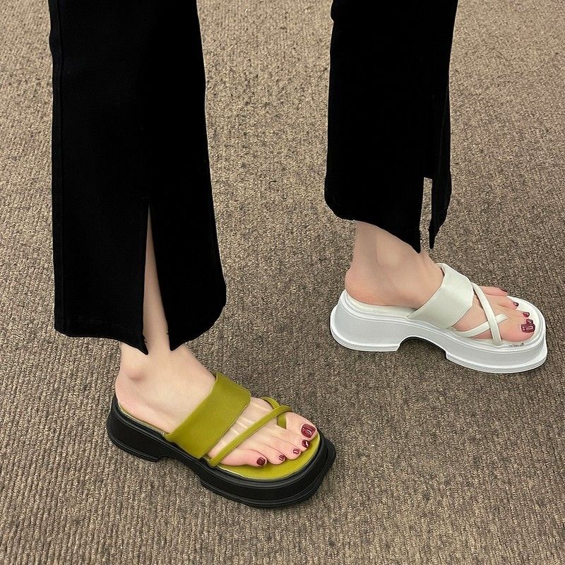 Set of toe pinch cool shoes out sm FlipFlops Sandals Women 2023 peep