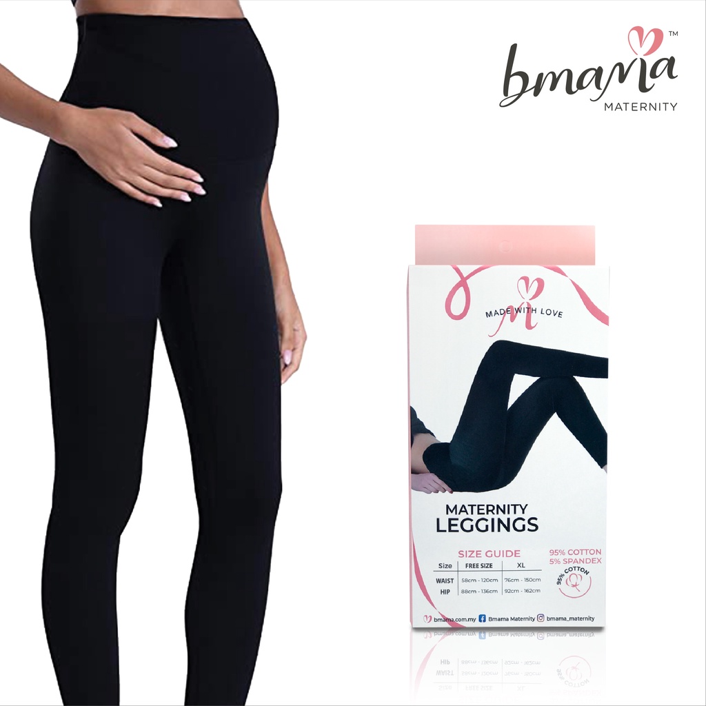 1) Bmama Slim Fit Maternity Legging (Black), Gentle Support Pregnancy Body  Muscles, Light Compression For Body