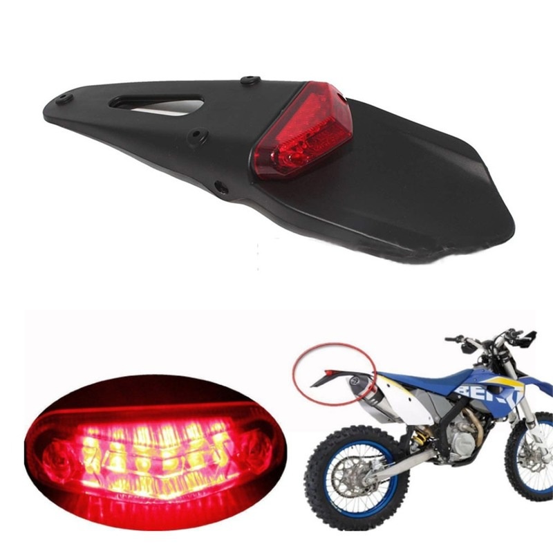 Rear Fender With LED Brake Lamp Tail Light for Offroad Motorcycle KTM