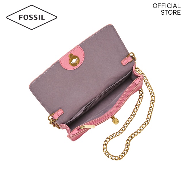 Fossil Female's Ainsley Crossbody Bag Pink Leather SHB3152683 | PGMall