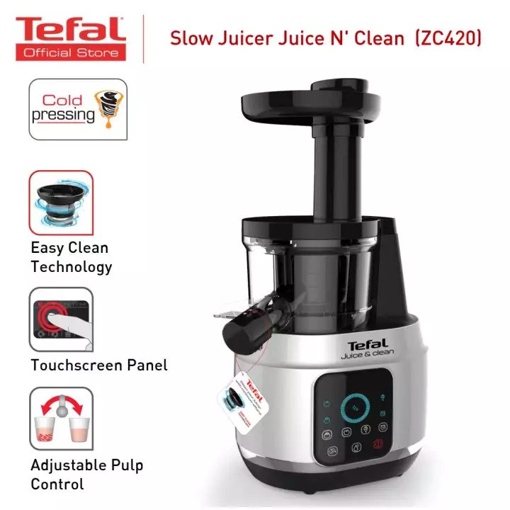 Tefal Juice N' Clean Slow Juicer (ZC420) Shopee Malaysia