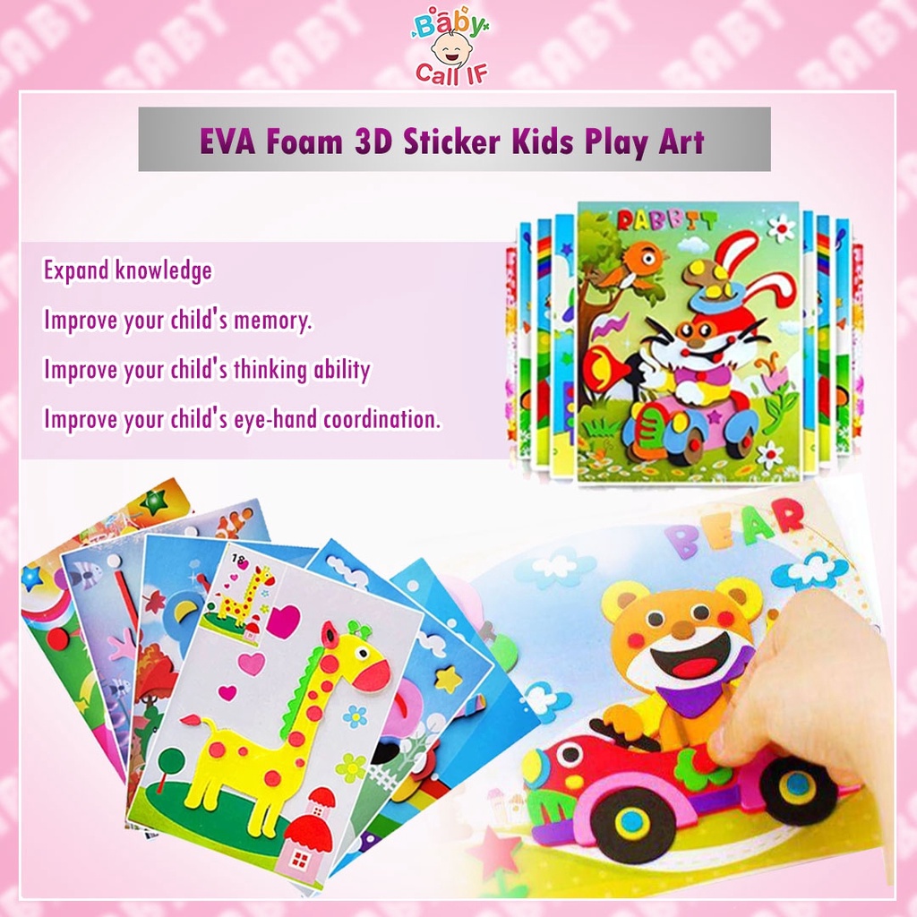 EVA Foam 3D Sticker Kids Play Art Craft Early Learning Creative Self ...