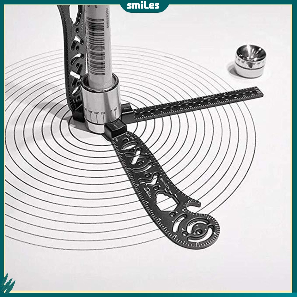 (smiles) Portable Versatile Tool Protractor Circles Drawing Magnetic ...