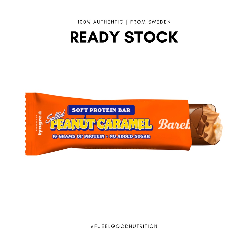 [READY STOCK] BAREBELLS Soft Protein Bar Salted Peanut Caramel, 20g