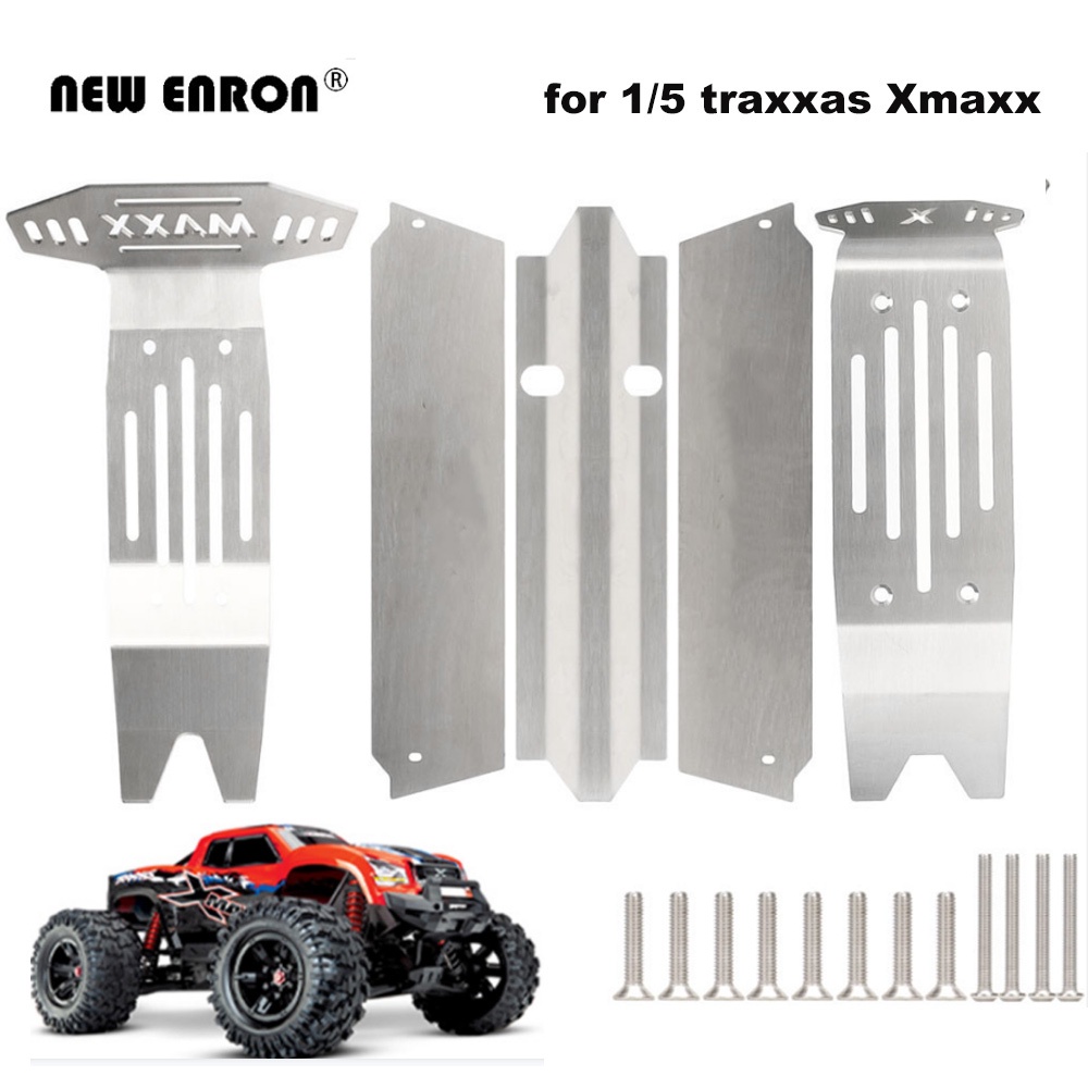 Stainless Steel Chassis Armor Skid Plate Guard Protect Set 7744 for RC