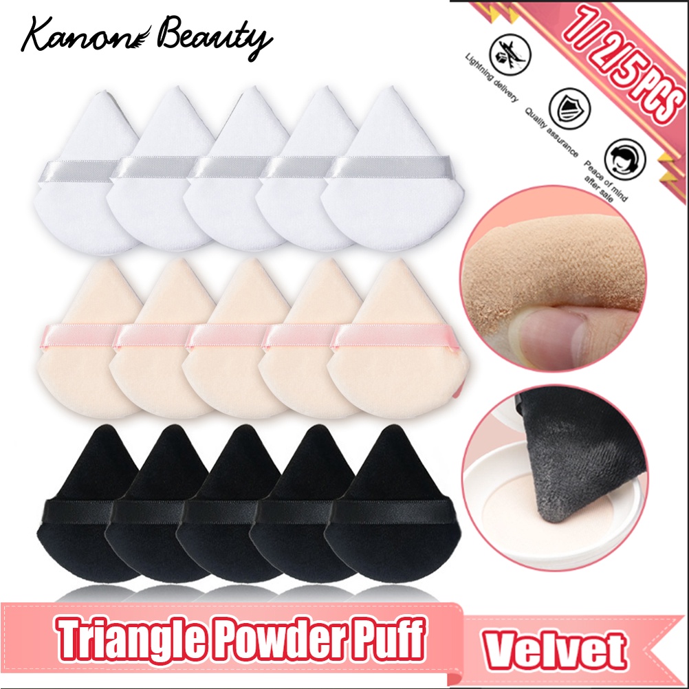 1/2/5Pc Triangle Velvet Powder Puff Flours Mini Face Makeup Sponge ...
