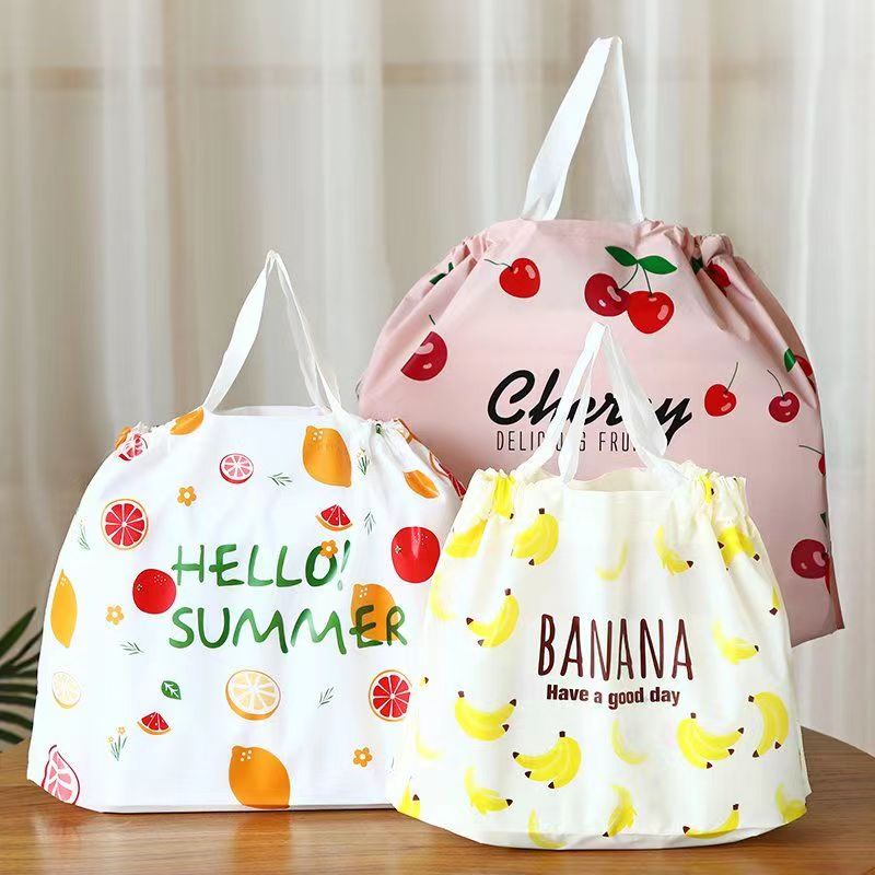 Thick Frosted Drawstring bagpack custom Drawstring Pouch Plastic