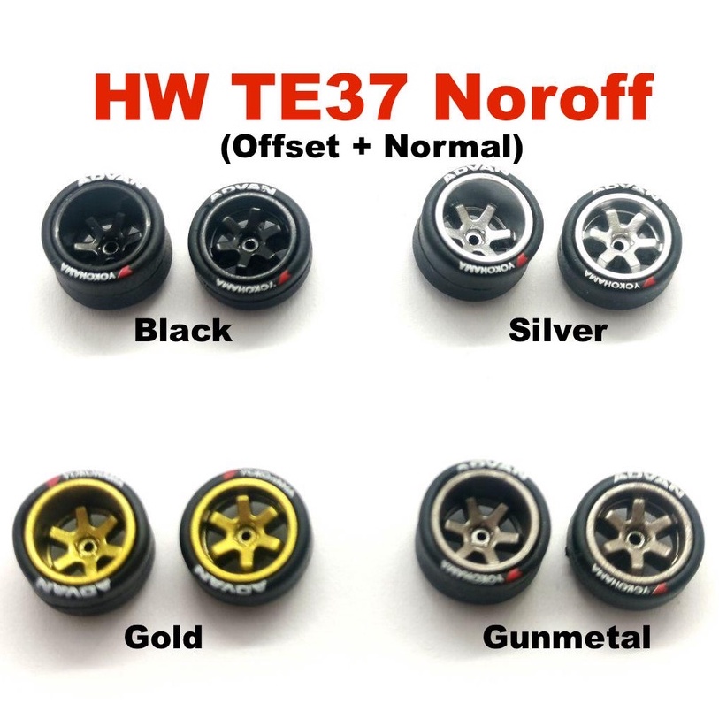 Hot Wheels Replacement Rubber Tyres 1 64 Tires HW TE37 Offset rim fit 1 64 custom Shopee Malaysia