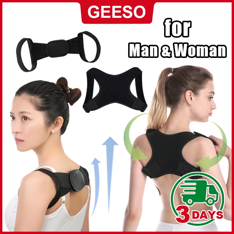 GEESO Back Support Belt Shoulder Posture Corrector Invisible Back ...