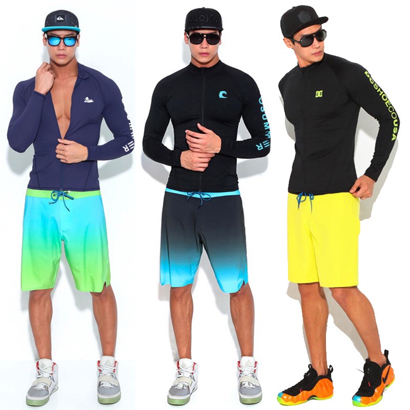 SAILBEE Mens UV Protect Surfing Rash Guard Long Sleeve Swimsuit ...