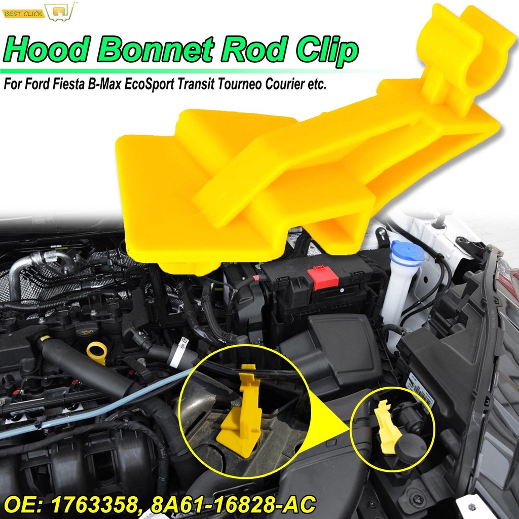 For Ford Fiesta BMax Ecosport Transit Tourneo Courier Hood Rod Clip Stay Support Prop