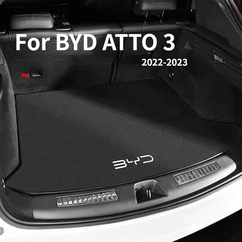 Flannel Car Mats For BYD Atto 3 Yuan Plus EV 20212023 Trunk Mat Mat