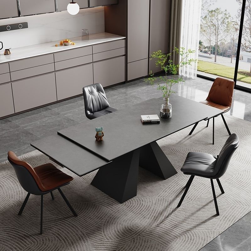 Italian light luxury imported rock slab anti-scratch dining table home ...