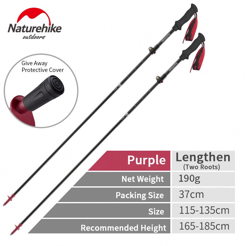 💥NEW Arrival💥Naturehike New Upgrade Carbon Fibre Trekking Poles Folding ...