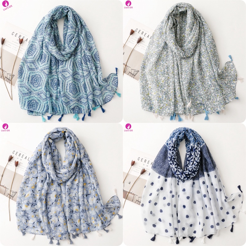 2023 new muslim comfy cottonshawl pattern printed wideshawl women ...