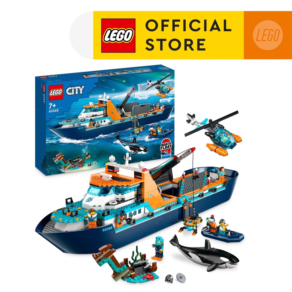 LEGO City 60368 Arctic Explorer Ship Building Toy Set 815 Pieces Shopee Malaysia