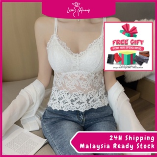 Women Singlet Lace Bra Strap Bralette Padded Inner Casual