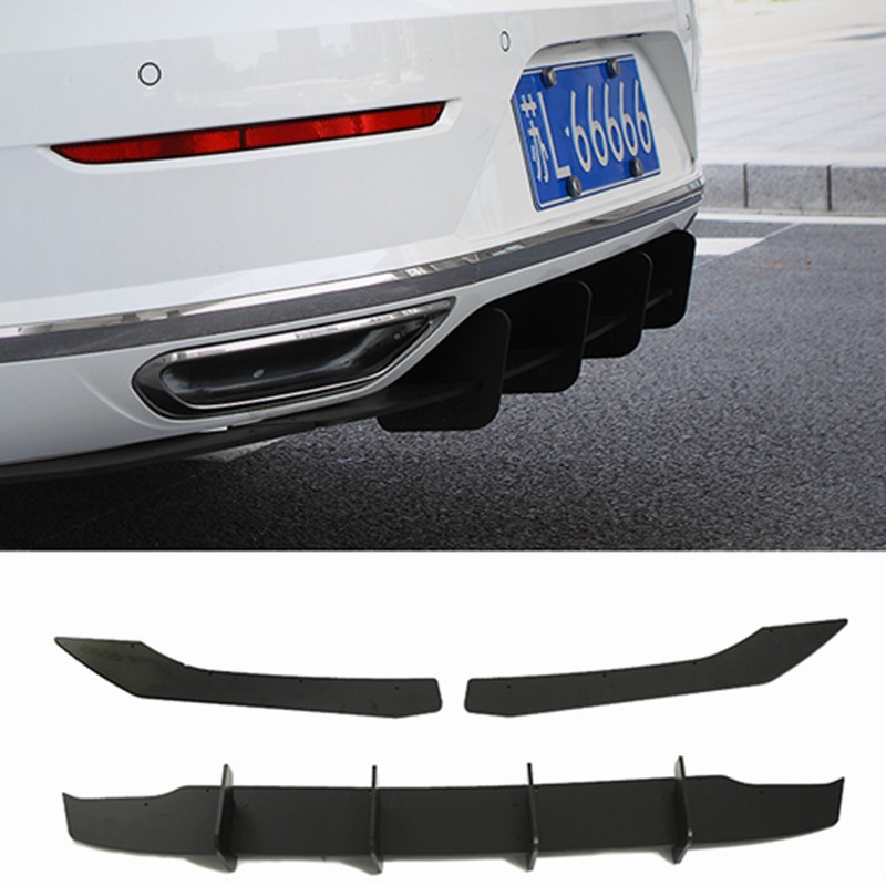 Black ABS Car Rear Bumper Diffuser Lip For Volkswagen VW CC Arteon 2019 ...
