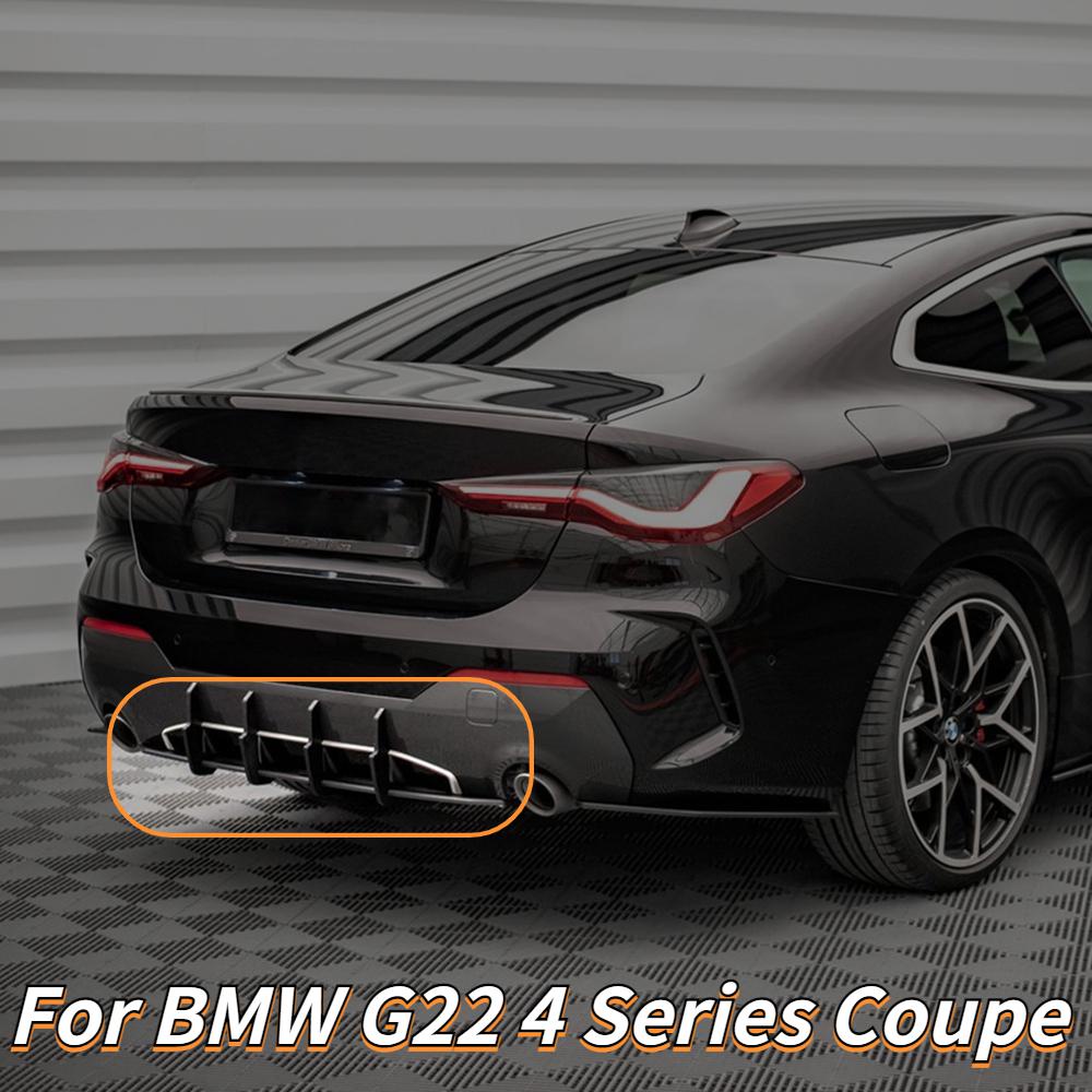 Gloss Black Street Pro Rear Bumper Diffuser Side Splitters for BMW G22