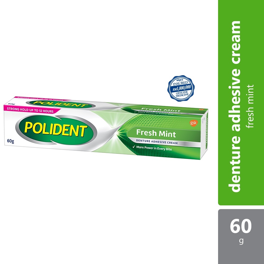 Polident Denture Adhesive Cream Fresh Mint (60g) Shopee Malaysia